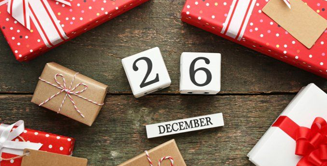 Boxing Day 2020 Observed on Monday 28th December 2020