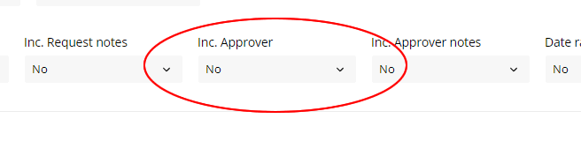 New include approver option on reports