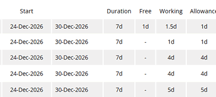 Quickly book multiple staff members, or a whole team, or the company