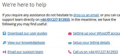 First class and FREE support from WhosOff