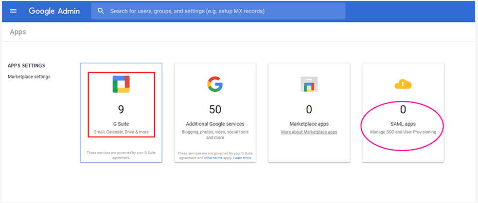 Google Admin console