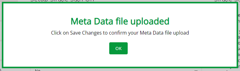 Meta data file upload success